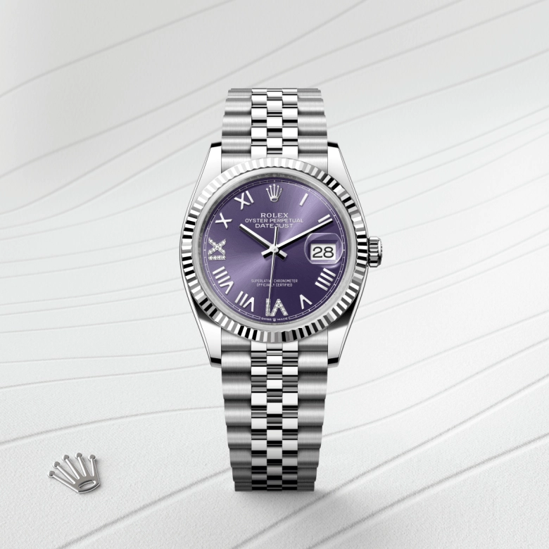Rolex Datejust in White Rolesor - combination of Oystersteel and white gold, M126234-0063 - Cortina Watch Thailand