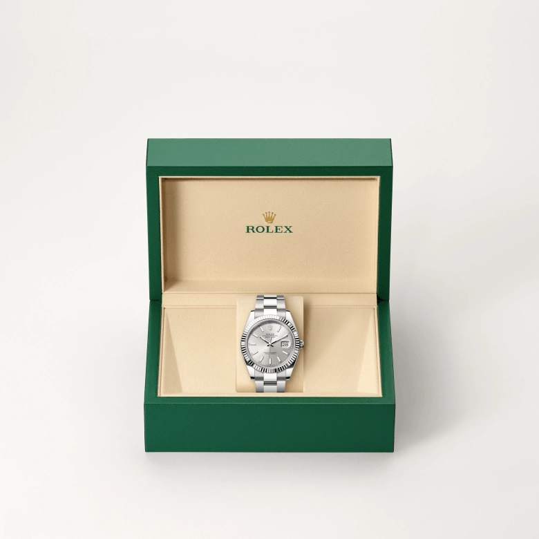 rolex datejust in white-rolesor, m126334-0003 - cortina watch