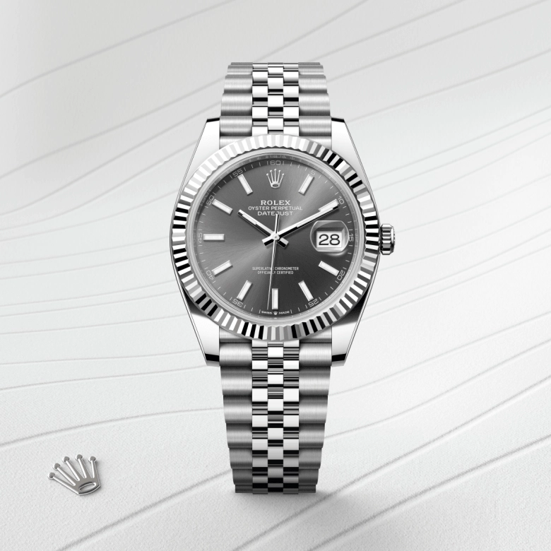 Rolex Datejust in White Rolesor - combination of Oystersteel and white gold, M126334-0014 - Cortina Watch Thailand