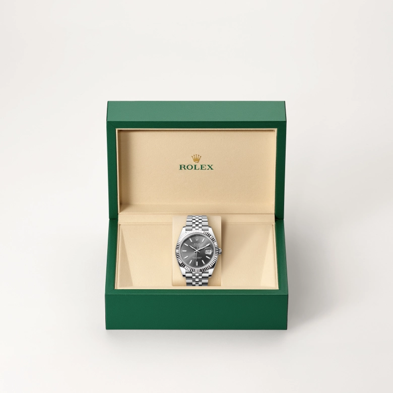 Rolex Datejust in White Rolesor - combination of Oystersteel and white gold, M126334-0014 - Cortina Watch Thailand