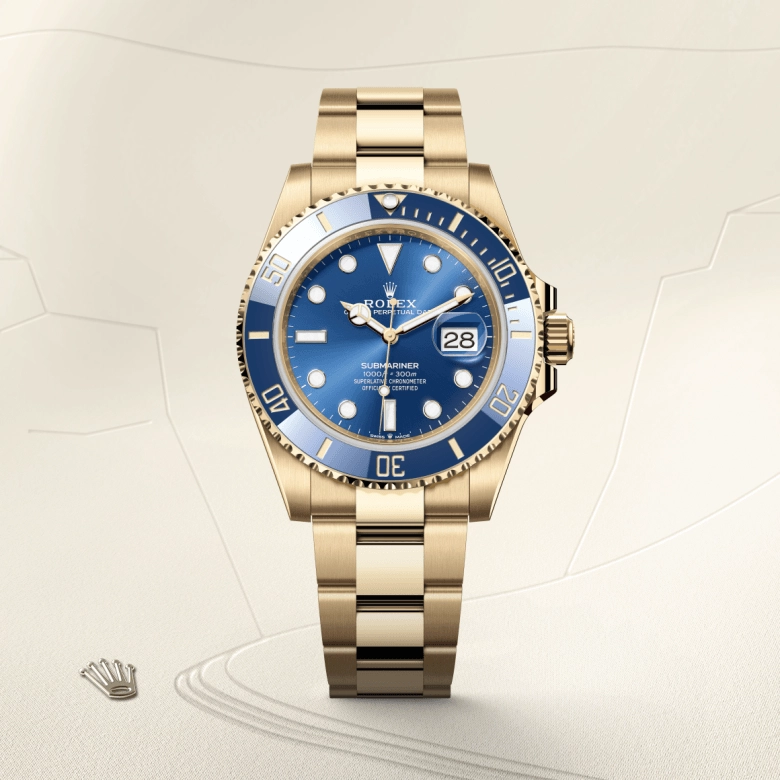 Rolex Submariner in 18 ct yellow gold, M126618LB-0002 - Cortina Watch Thailand
