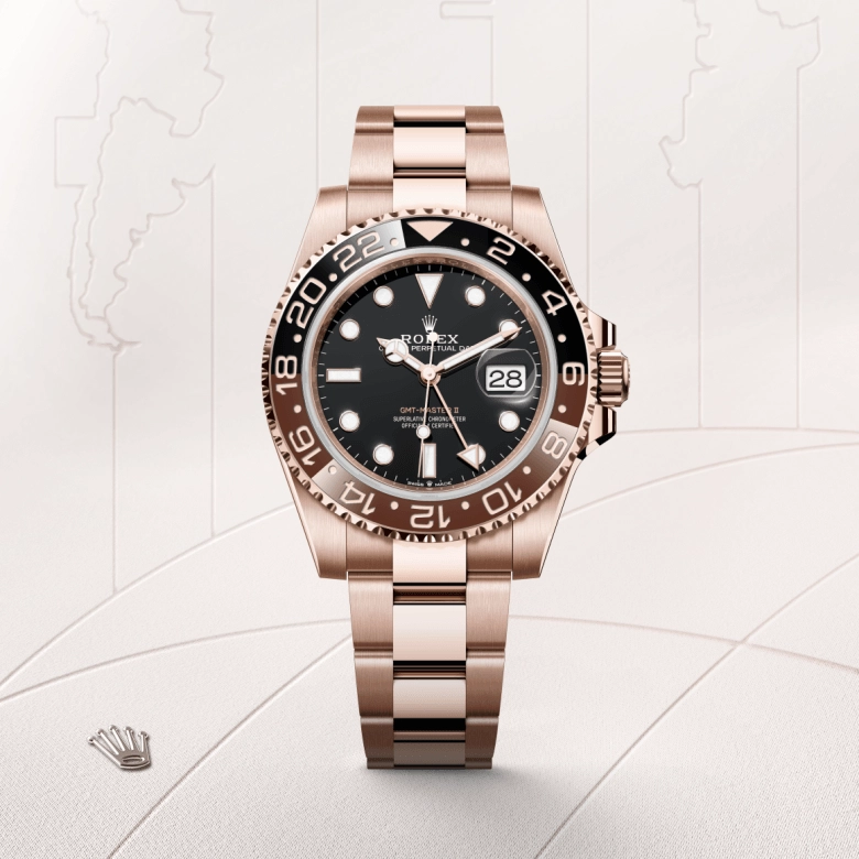 Rolex GMT-Master II in 18 ct Everose gold, M126715CHNR-0001 - Cortina Watch Thailand