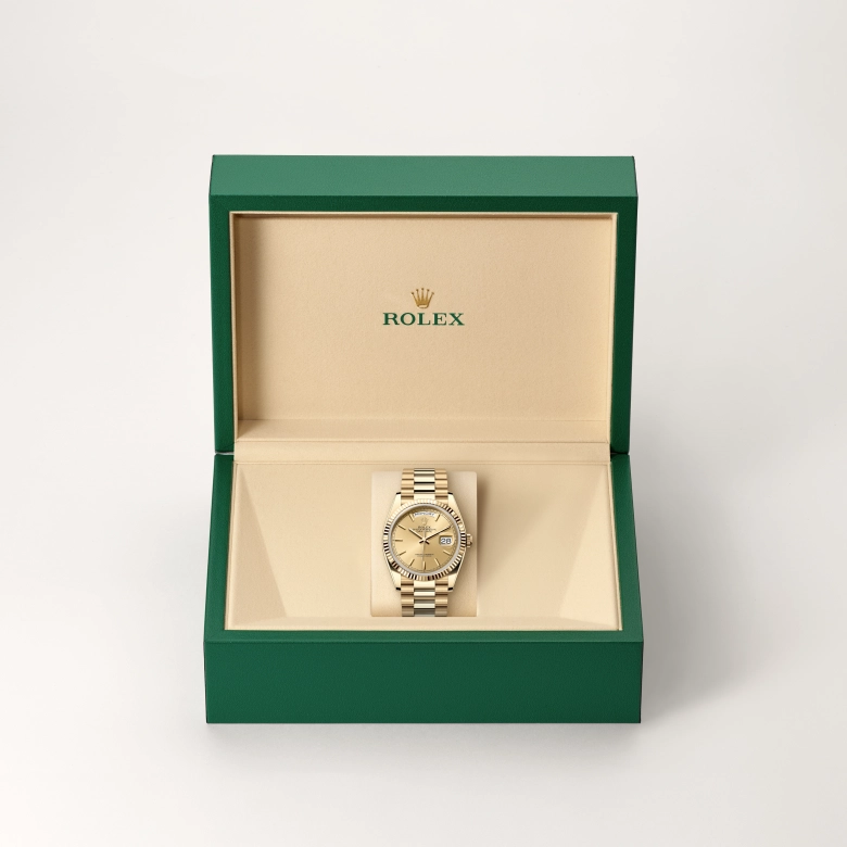rolex day-date in 18-ct-yellow-gold, m128238-0045 - cortina watch