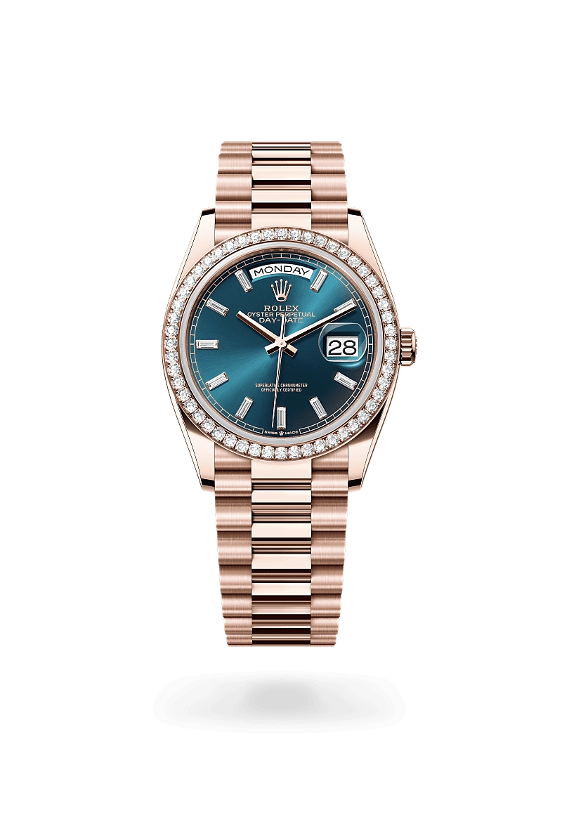 rolex day-date in 18-ct-everose-gold, m128345rbr-0083 - cortina watch rolex day-date in 18-ct-everose-gold, m128345rbr-0083 - cortina watch