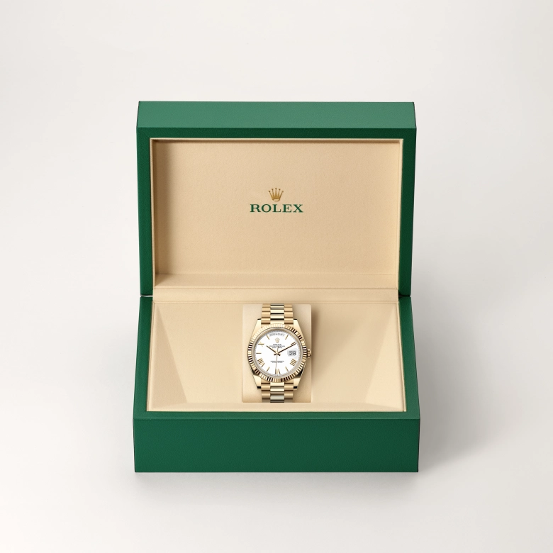 rolex day-date in 18-ct-yellow-gold, m228238-0042 - cortina watch