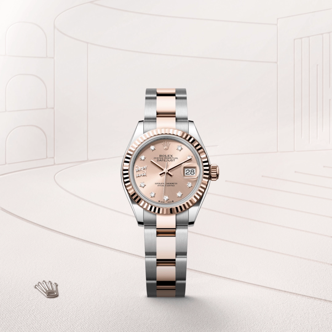 rolex lady-datejust in everose-rolesor, m279171-0028 - cortina watch