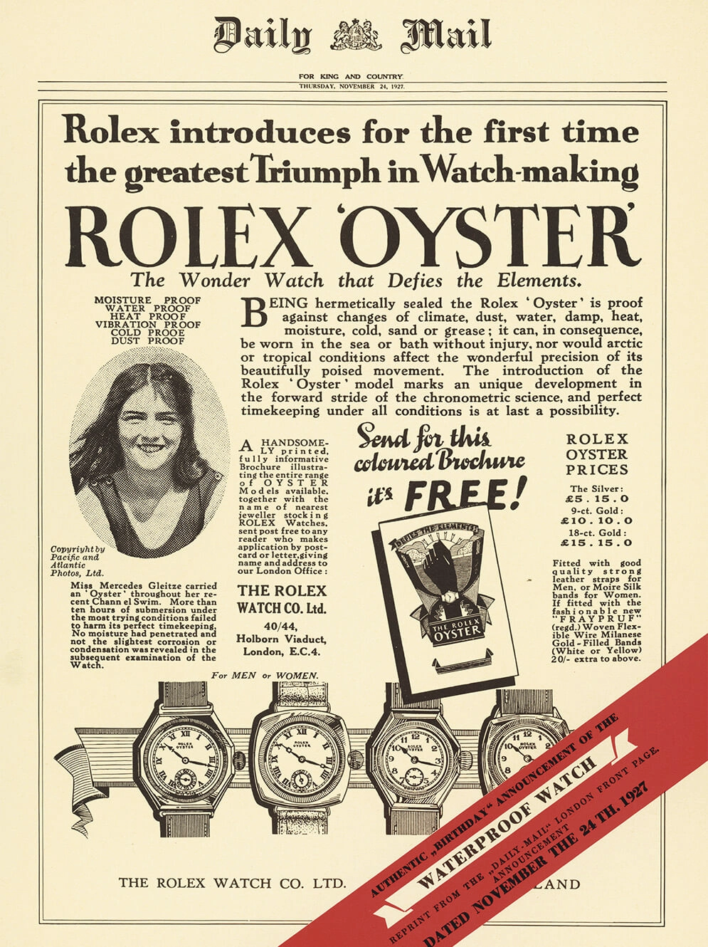 Rolex Oyster Story - Cortina Watch Thailand