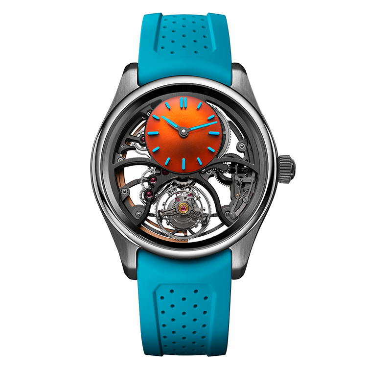 Pioneer Cylindrical Tourbillon Skeleton Spiced Aqua - Cortina Watch Thailand