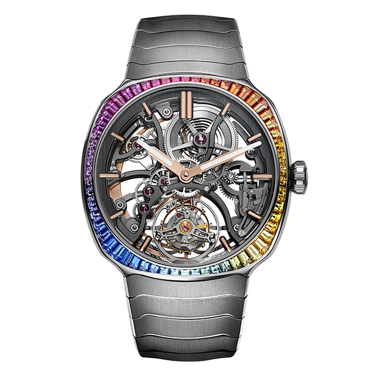 Streamliner Tourbillon Skeleton Rainbow - Cortina Watch Thailand