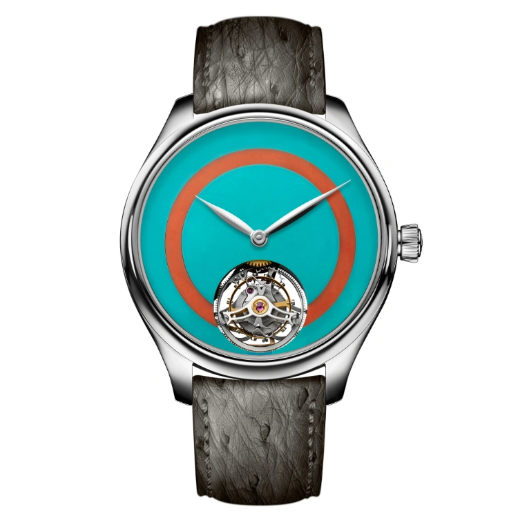 Endeavour Tourbillon Concept Pop - Turquoise and Coral Dial - Cortina Watch Thailand