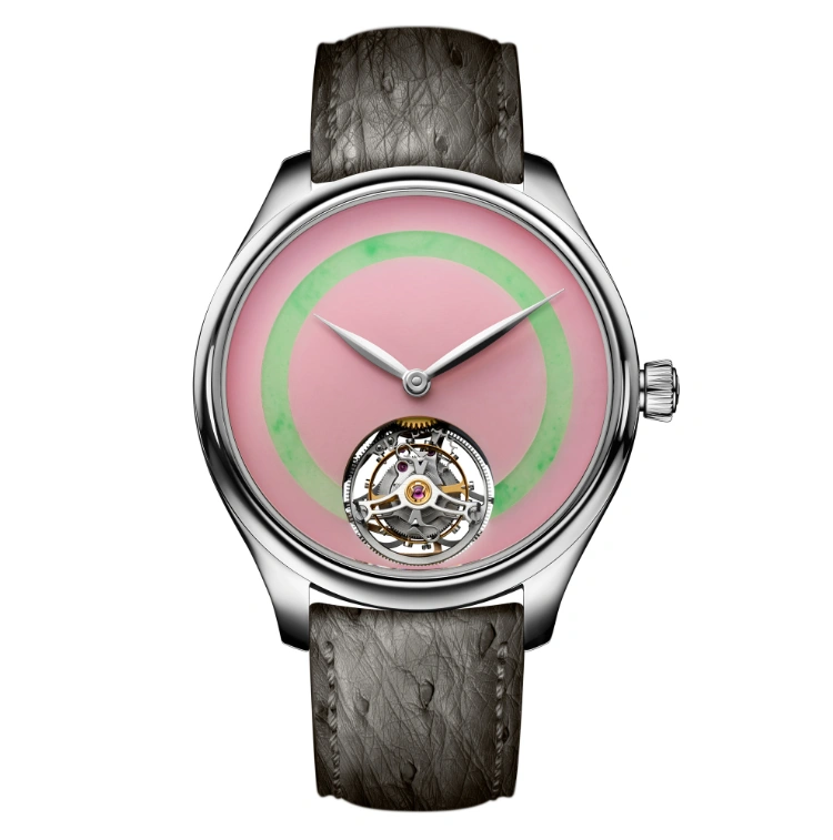Endeavour Tourbillon Concept Pop - Pink Opal and Burmese Jade Dial - Cortina Watch Thailand