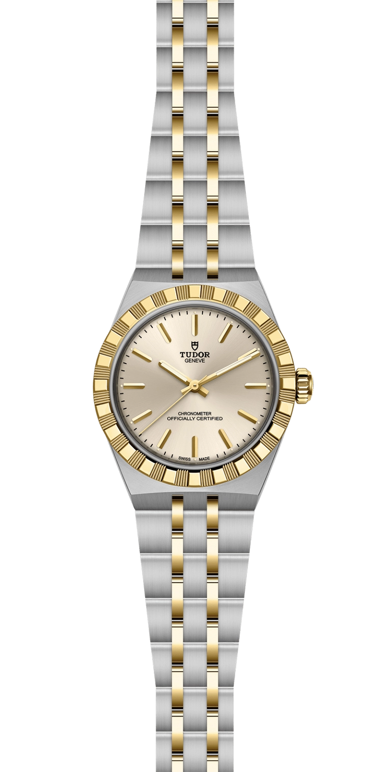TUDORTUDOR RoyalTUDOR Royal30mm stainless steel and yellow gold case, with polished and satin finish - M2830A1A3-0003 at Cortina Watch Thailand