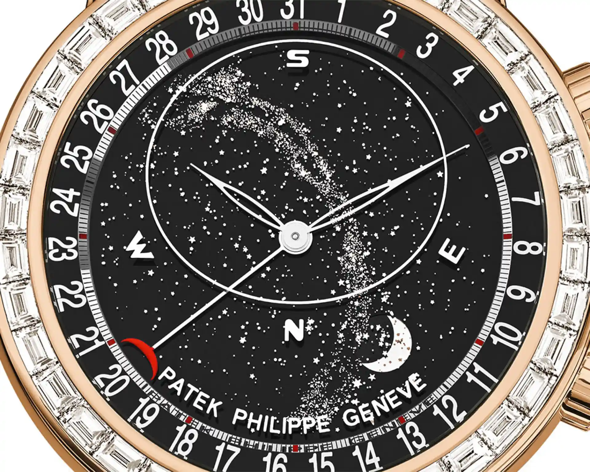 Patek Philippe Celestial Moon Age 6104r 001 At Cortina Watch Close Up 1