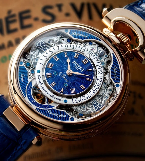 Virtuoso VII Blue Guilloché Dials, Red Gold - Cortina Watch Taiwan
