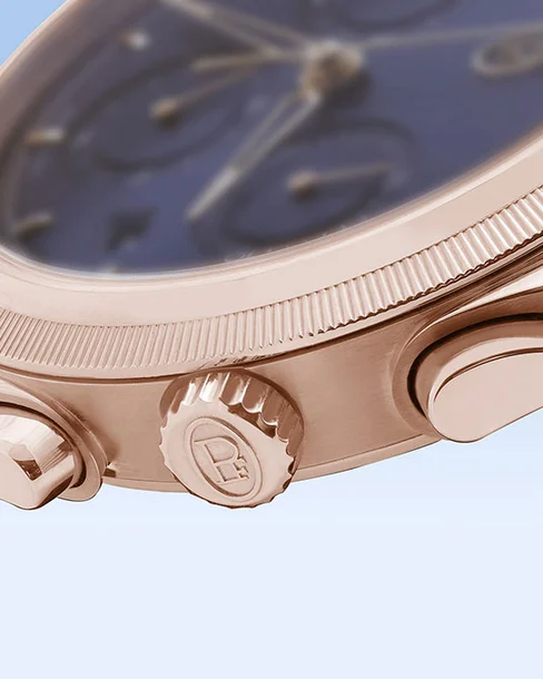 Tonda PF Chronograph Rose Gold Milano Blue - Cortina Watch Taiwan