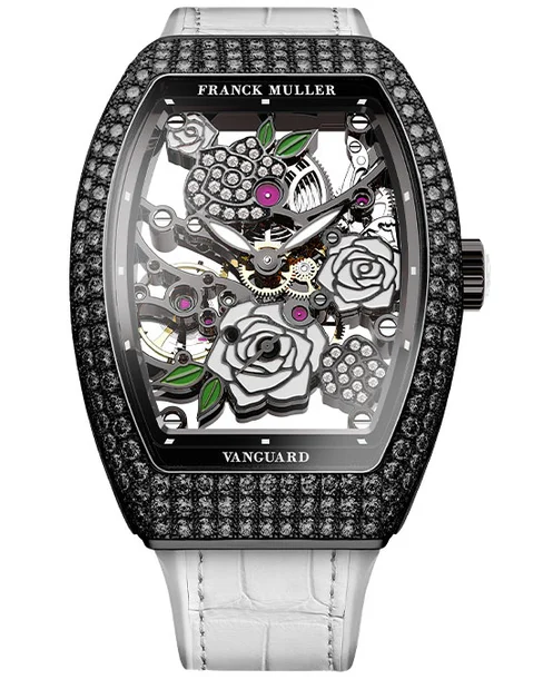 Vanguard Rose Skeleton Black Diamonds - Cortina Watch Taiwan