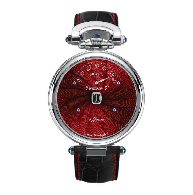 Virtuoso V Red Guilloché, Titanium - Cortina Watch Taiwan