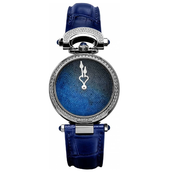 Miss Audrey Blue Lacquered Guilloché, Stainless Steel - Cortina Watch Taiwan