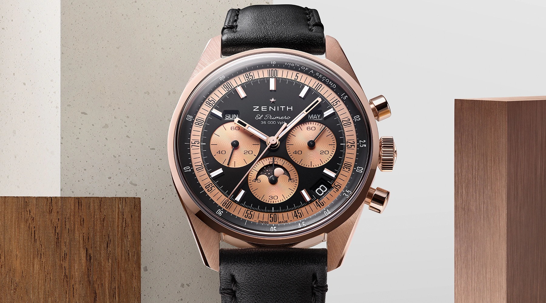 The Art of Contrast: Rose Gold and Black Redefine the Chronomaster Original Triple Calendar - Cortina Watch Taiwan