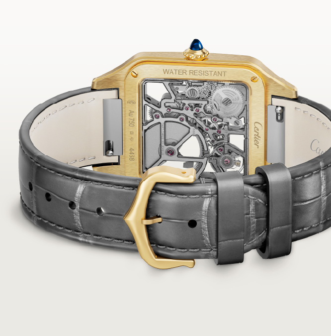 Santos-Dumont skeleton watch equipped with a micro-rotor - Cortina Watch Taiwan