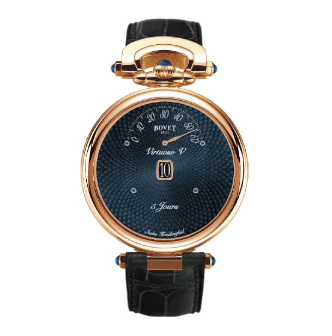 Virtuoso V Dark Turquoise Guilloche Dial, Red Gold - Cortina Watch Taiwan