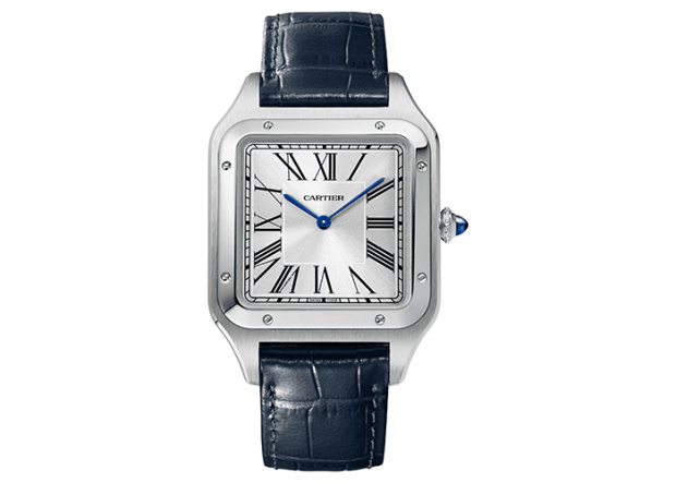 Cartier Santos Dumont Watch Xl Steel Leather Wssa0032 E1597998275756