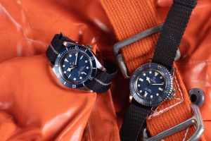 Tudor Divers Watch Black Bay Fifty Eight Navy Blue In Fabric Nato Strap 2 300x200