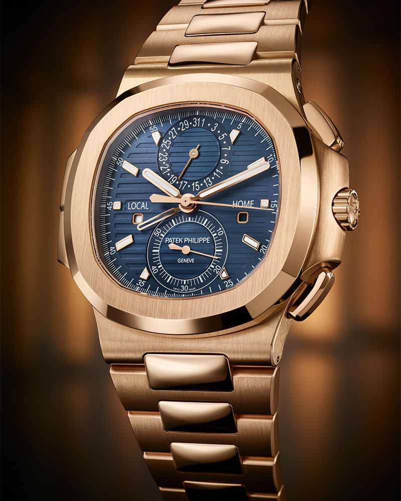 Patek Philippe Nautilus Flyback Chronograph Travel Time 5990 1R 001 at Cortina Watch