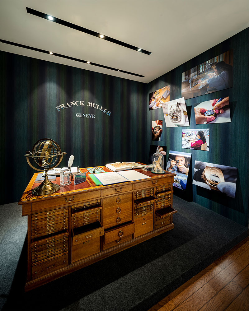 Franck Muller Museum original desk Cortina Watch