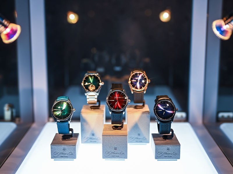 H Moser Cie Watches On Display During Collaborative Cocktail Party With Cortina Watch