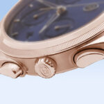 Side shoot showing crown of Parmigiani Fleurier PF Chronograph Watch in Rose Gold