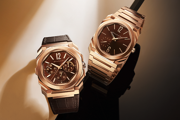 Bulgari Octo Finissimo Gold and GMT automatic at Cortina Watch lifestyle