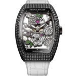 Franck Muller Vanguard Rose Skeleton Black Diamonds At Cortina Watch V32 Rose D Black White 150x150