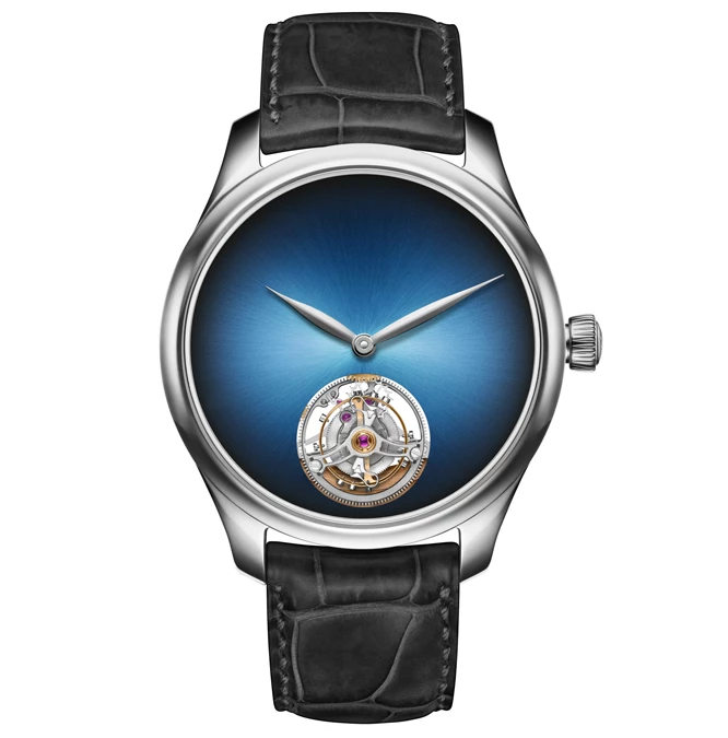 H Moser Cie 1804 0221 Endeavour Tourbillon Funky Blue At Cortina Watch Front