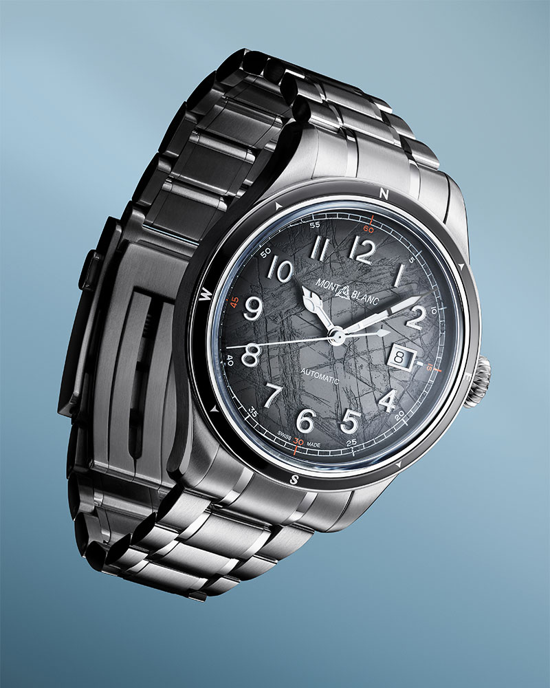 Montblanc 1858 Automatic Date 0 Oxygen The 8000 41mm 130984 At Cortina Watch Campaign Shot