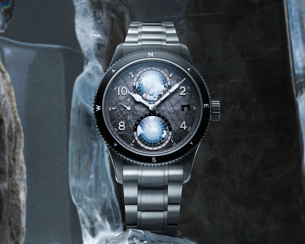 Montblanc 1858 Geosphere 0 Oxygen The 8000 42mm 130982 At Cortina Watch Campaign Shot