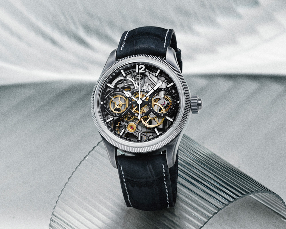 Montblanc Unveiled Secret Minerva Monopusher Chronograph Le 88 43mm 131155 At Cortina Watch Campaign Shot
