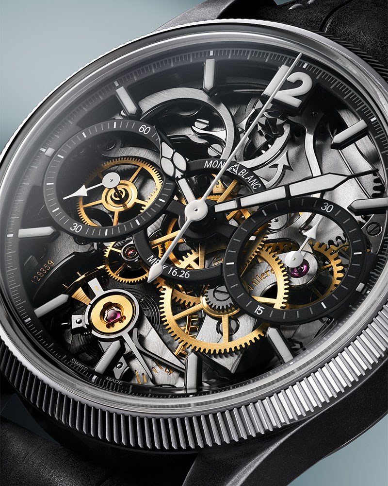 Montblanc Unveiled Secret Minerva Monopusher Chronograph Le 88 43mm 131155 At Cortina Watch Close Up