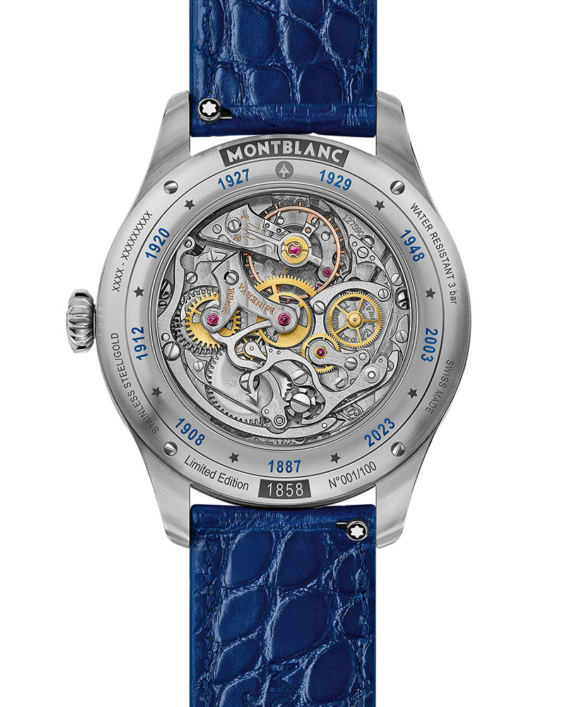 Montblanc Unveiled Timekeeper 130987 At Cortina Watch Caseback