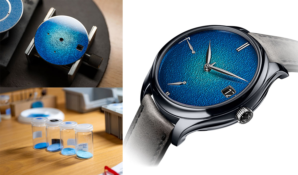 H. Moser Cie. Endeavour Perpetual Calendar Tantalum Blue Enamel At Cortina Watch Enamel