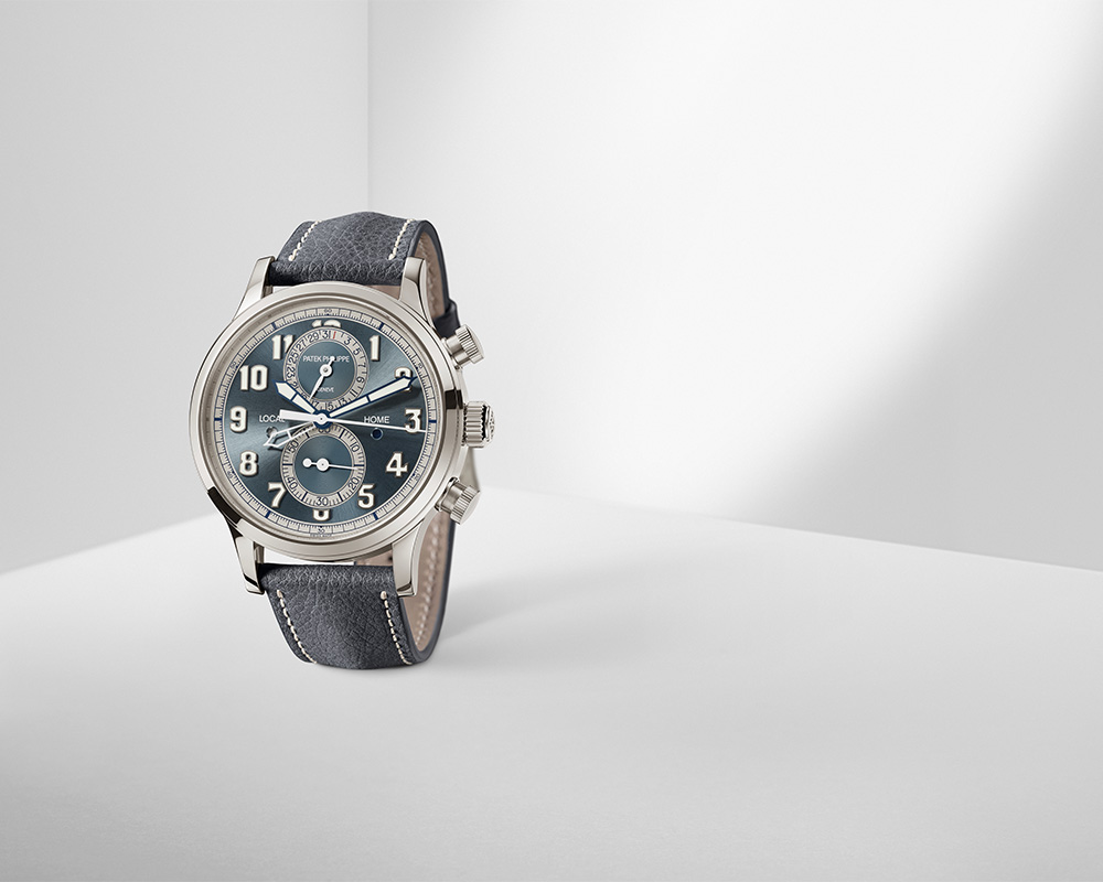 Patek Philippe_Calatrava Pilot Travel Time Chronograph_5924G_001_Cortina Watch_campaign shot