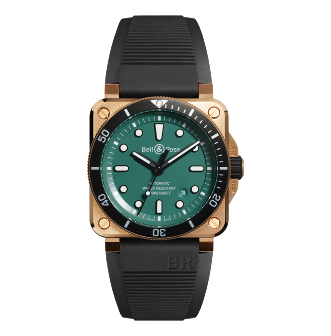 Bell & Ross_BR 03-92 Diver Black & Green Bronze_Cortina Watch
