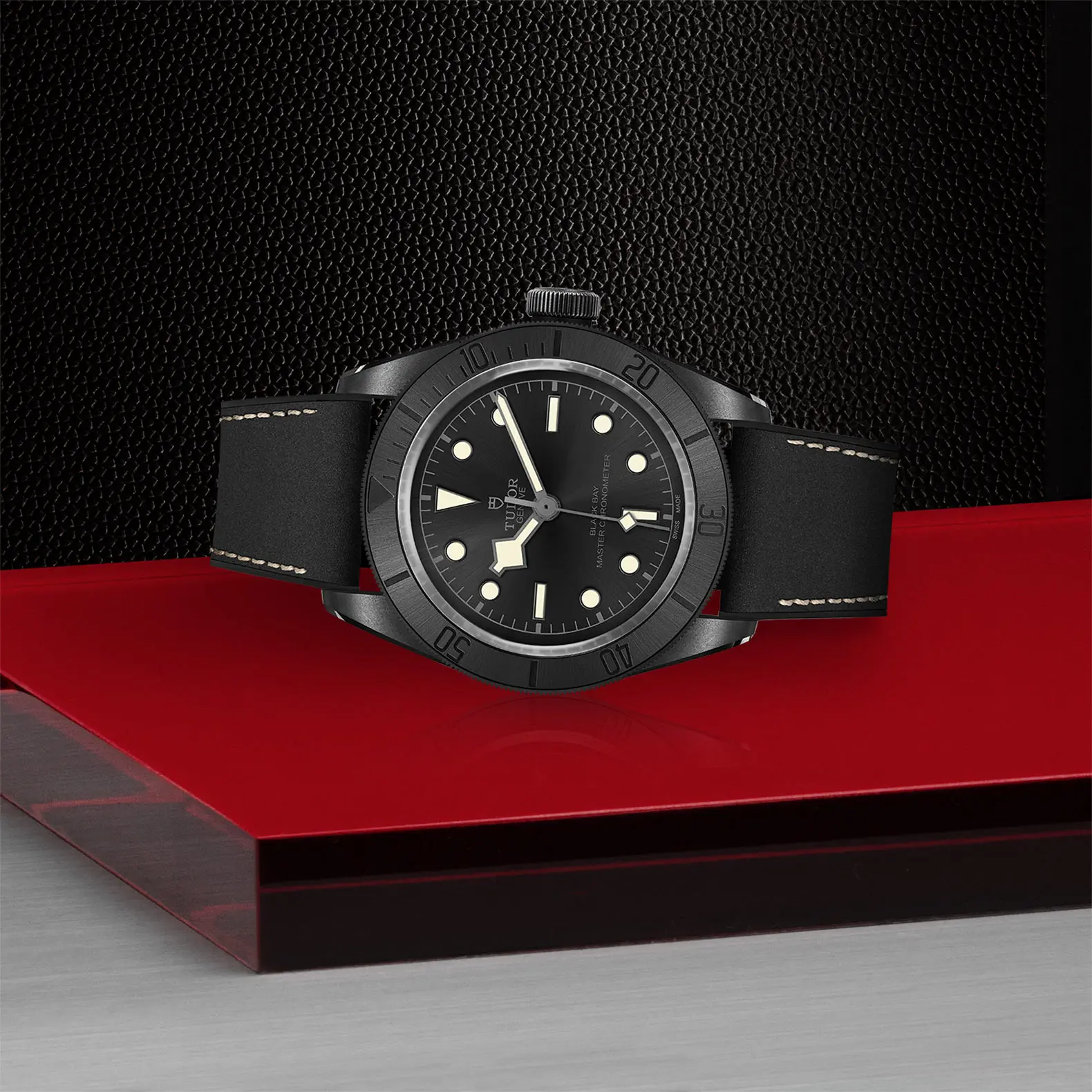 TUDORBlack Bay CeramicBlack Bay41mm matt black ceramic case with micro-blasted finish and monobloc middle case Open case back in black-PVD-treated 316L steel with sapphire crystal - M79210CNU-0001 at Cortina Watch Singapore