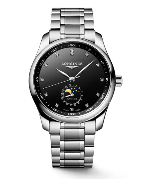 The Longines Master Collection Moonphase (Black Lacquered Ppolished) - Cortina Watch