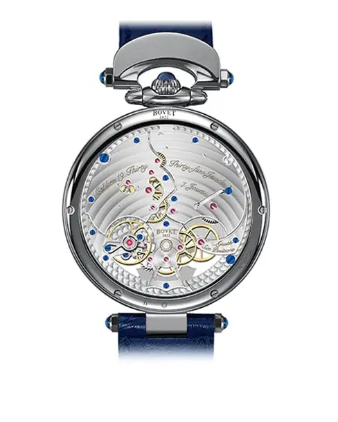 Orbis Mundis in Polished TItanium Blue Guilloché - Cortina Watch