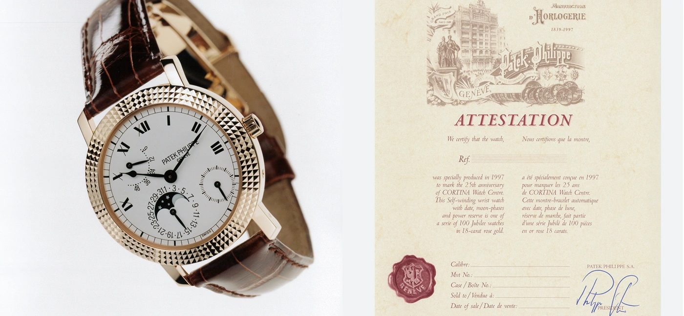 Patek Philippe & Cortina Watch - Cortina Watch Singapore