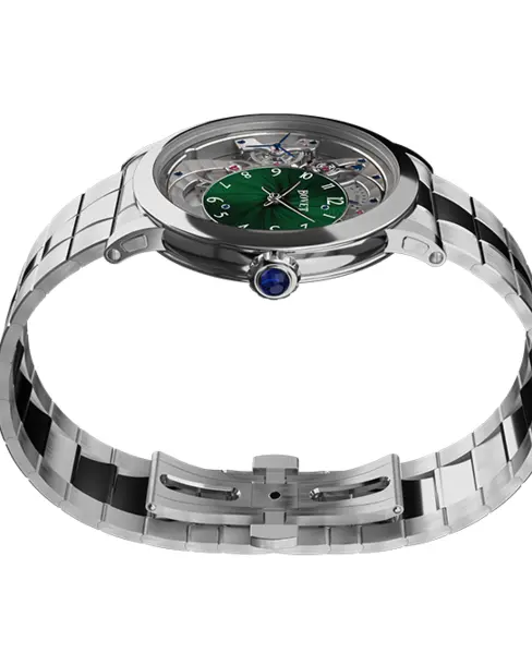 Récital 12 Emerald Green Guilloché - Cortina Watch