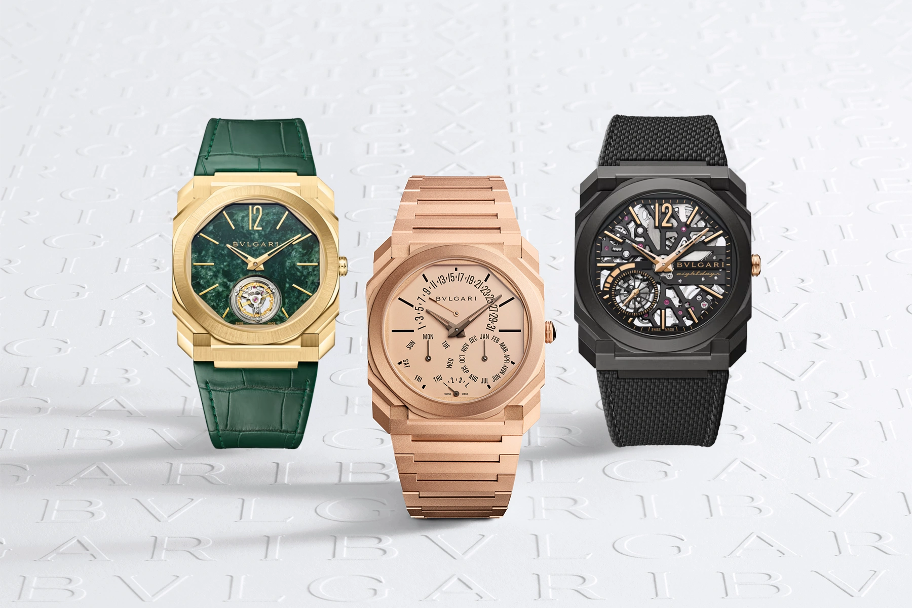 Octo Finissimo: Contrasts at Play in Three New Creations - Cortina Watch Singapore