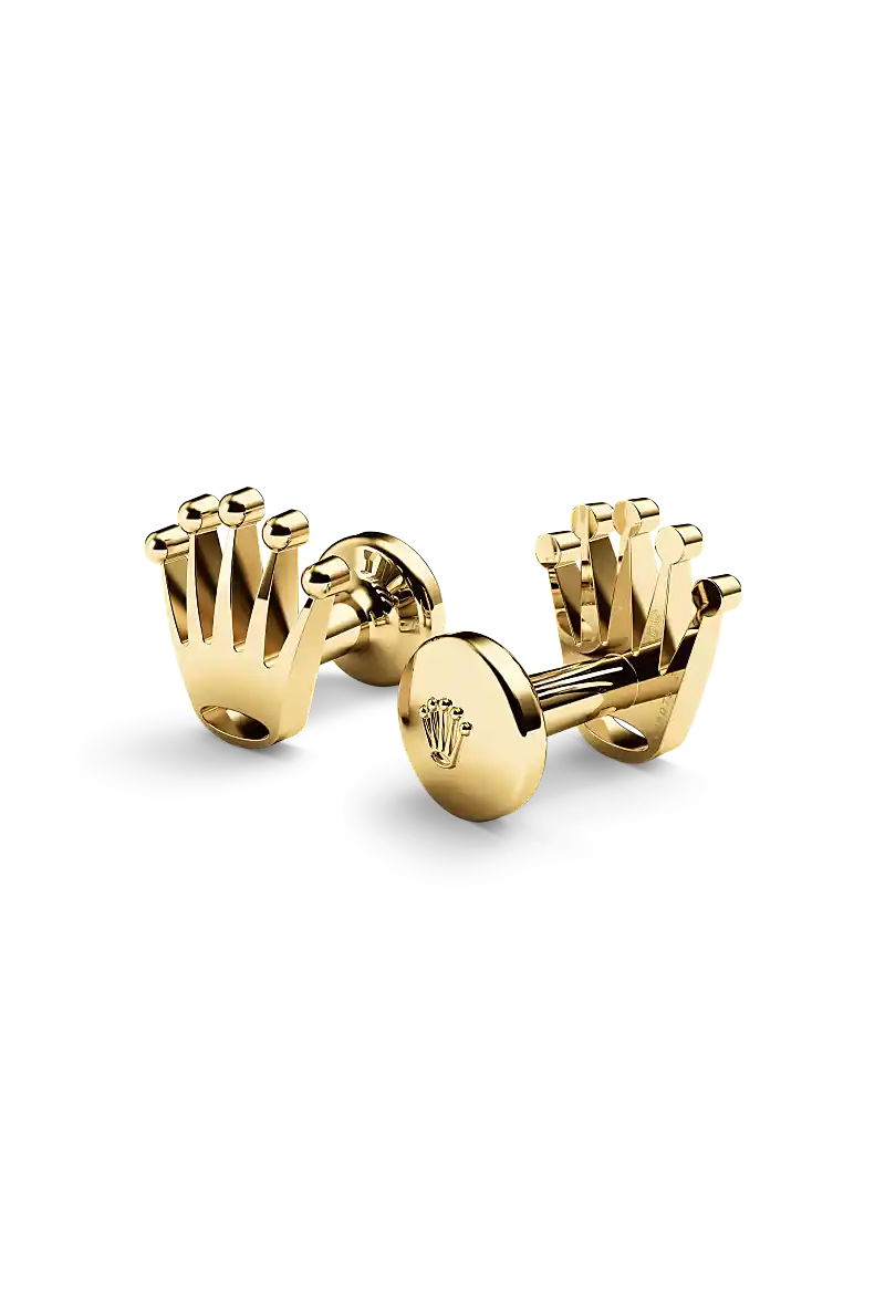 Rolex ‘Crown’ cufflinks in Yellow gold, A1018 at Cortina Watch