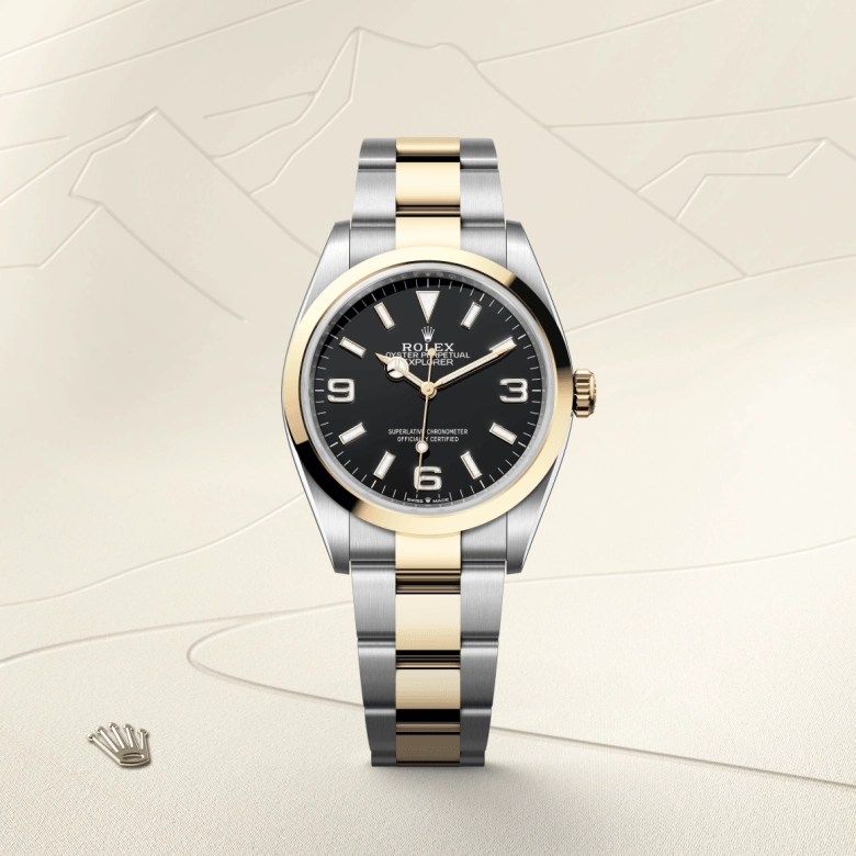 rolex explorer in yellow-rolesor, m124273-0001 - cortina watch